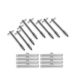Chrome Tall T-Bar Valve Cover Hold Down Kit For Chevy SBC 283 327 350 Bolts Tabs